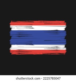 Ilustración vectorial de la bandera de Tailandia