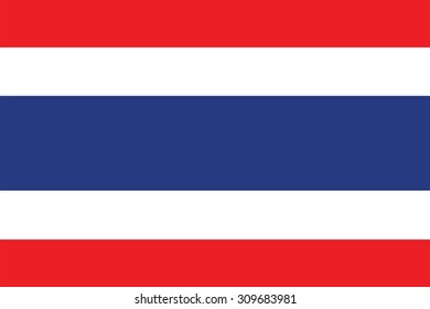 Flag of Thailand. Vector illustration.
