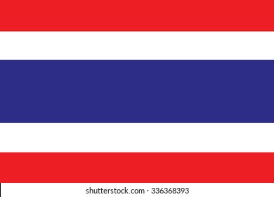 Flag of Thailand. Vector illustration.