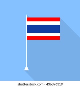 Flag of Thailand. Vector illustration .