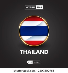 Flag of Thailand vector illustration. Asia Flag 3D EPS10
