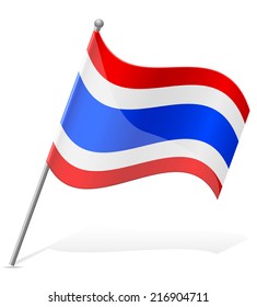 flag of Thailand vector illustration isolated on white background
