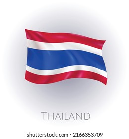 Bandera de Tailandia. Ilustración vectorial sobre fondo blanco.