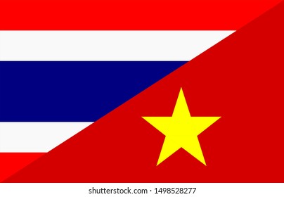 flag of thailand and vietnam 