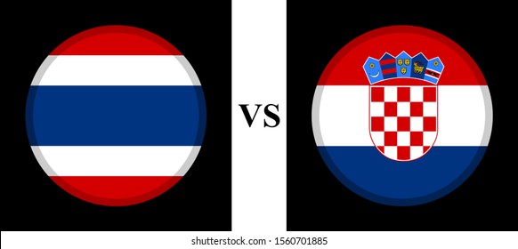 flag of thailand vs croatia