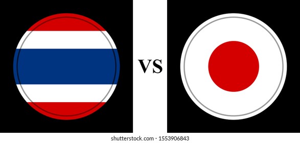 flag of thailand vs japan