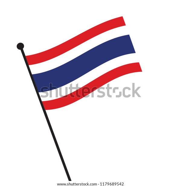 タイ国旗 なびくタイ国旗のベクターイラスト のベクター画像素材 ロイヤリティフリー