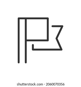 Flag thin line icon. Symbol in trendy outline style. Premium design for web and apps. Perfect for UI. 