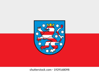 flag of Thuringia Germany vector illustration