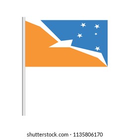 Flag of Tierra Del Fuego Province Argentina.Tierra Del Fuego Province Argentina Icon vector illustration,National flag for country of  isolated, banner vector illustration. Vector illustration eps10.