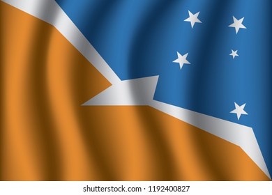 Flag of Tierra Del Fuego Province Argentina. Tierra Del Fuego Province Argentina Icon vector illustration eps10.