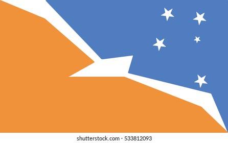 flag of tierra del fuego province argentina vector icon illustration eps10