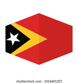 flag of Timor Leste,vector illustration of Timor Leste flag, official colors and proportion correctly. National Flag of Timor Leste, A Flag Illustration within a Sign of the country of Timor Leste.