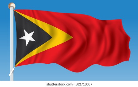 Flag of Timor-Leste - vector illustration