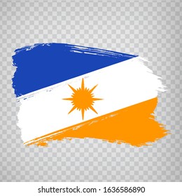Flag of  Tocantins from brush strokes. Federal Republic of Brazil. Flag Tocantins of Brazil on transparent background for your web site design, app, UI. Brazil. EPS10.