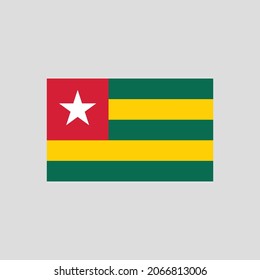 Flag of Togo color line element. Vector element for web page, mobile app, promo.  UI UX GUI design element. 