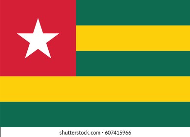 Flag of Togo page symbol for your web site design Togo flag logo, app, UI. Togo flag Vector illustration, EPS10.