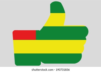 The flag of Togo in a Thumbs Up Icon
