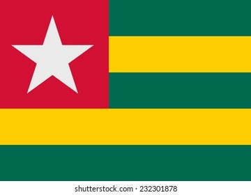 Flag of Togo vector illustration