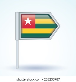 Flag of Togo, vector illustration