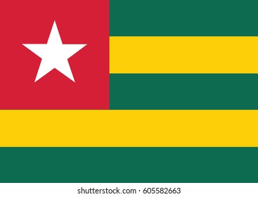 Flag of Togo vector illustration