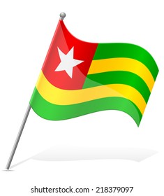 flag of Togo vector illustration isolated on white background
