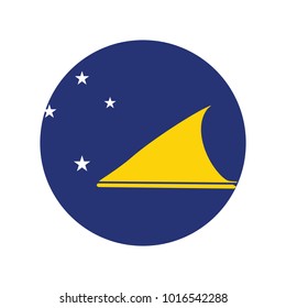 Flag of Tokelau glossy button.
