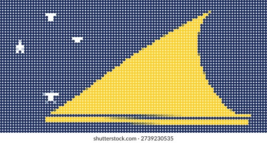 Flag of Tokelau pixel art of dots