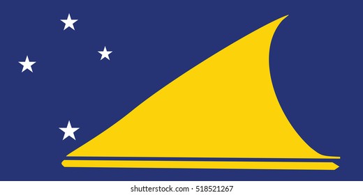 Flag of Tokelau. Vector page symbol for your web site design Tokelau flag logo, app, UI. Tokelau flag Vector illustration, EPS10.