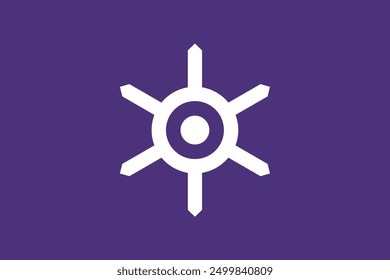 Bandera de la prefectura de Tokio. Ilustración vectorial