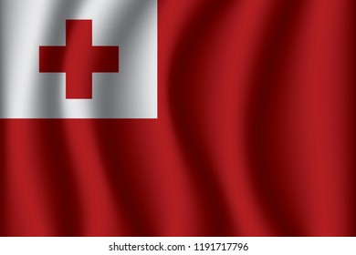 Flag of Tonga. Tonga Icon vector illustration eps10.