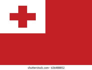 Flag of Tonga vector illustration