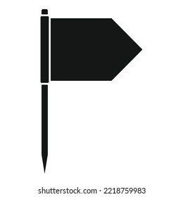 Flag toothpick icon simple vector. Wood stick. Olive pick