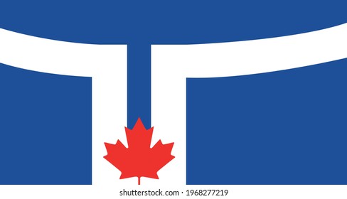 Flag of Toronto - Canada graphic element Illustration template design
