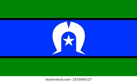 Bandera de las Islas del Estrecho de Torres, Formato 16:9, Bandera de las Islas del Estrecho de Torres, Imágenes vectoriales