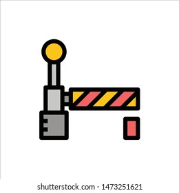Flag, Train, Station  Flat Color Icon. Vector icon banner Template