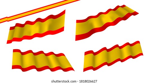 España flag or trans banner with blue and pink strips vector. España flag, flat and waving flag. Vector illustration. Flag wavy abstract background.