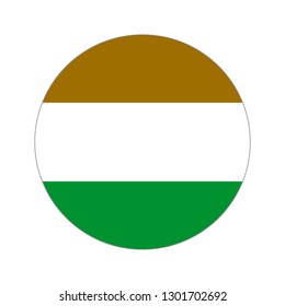 Flag of Transkei. Circular icon on white background, vector illustration.