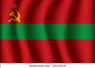 Flag of Transnistria. Transnistria Icon vector illustration eps10.