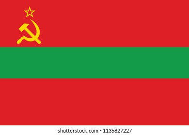 Flag of Transnistria. vector illustration.