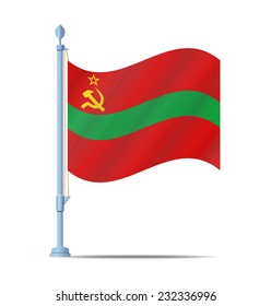 Flag of Transnistria vector illustration