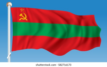 Flagge Transnistriens - Vektorgrafik