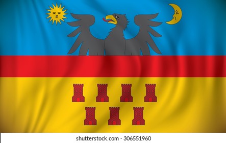 Bandera de Transilvania - ilustración vectorial