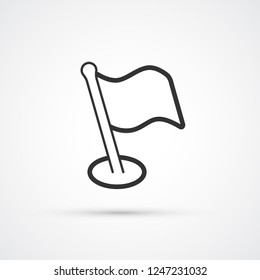 Flag trendy style black icon. Vector illustration
