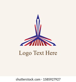 flag triangle symbol, for a logo
