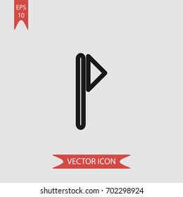Flag triangle vector icon illustration symbol