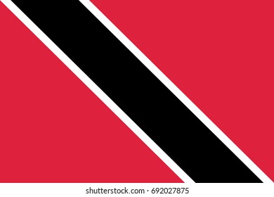 Flag Trinidad flat icon. State insignia of the nation in flat style on the entire page. National symbol in the form of a vector illustration
