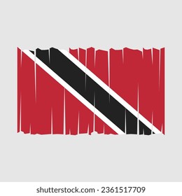 Flag of Trinidad national country symbol Vector illustration