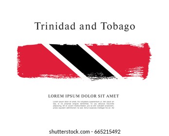 Flag of Trinidad and Tobago, brush stroke background