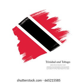 Flag of Trinidad and Tobago, brush stroke background